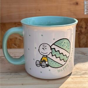 Peanuts Charlie Brown Woodstock Easter Egg Polka Dots Ceramic Coffee Mug NEW